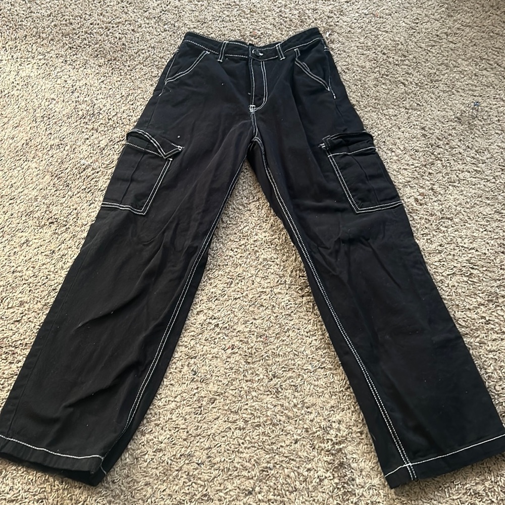 H&M black, cargo jeans, size 4